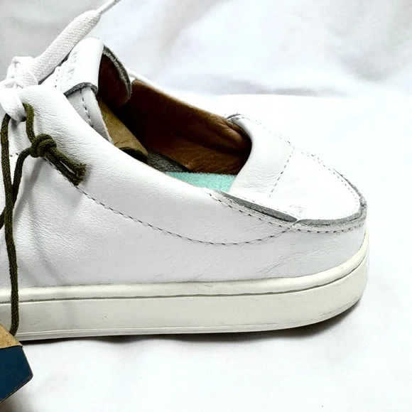 New OluKai Pehuea Li Ili Leather Women’s Slip On In Sneakers Shoes 8.5 White NIB - Picture 10 of 12
